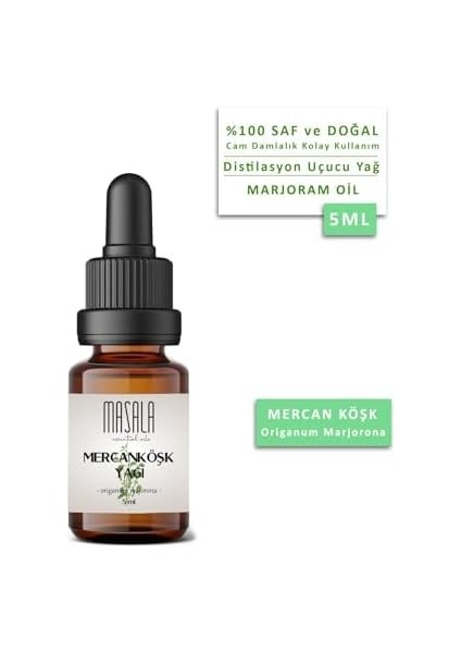 Masala Mercanköşk Yağı 5 Ml. (Marjoram Essential Oil)