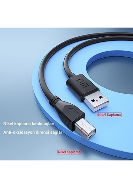 Dm AD065 USB 2.0 Printer Data Yazıcı Kablosu 5 Metre modelleri