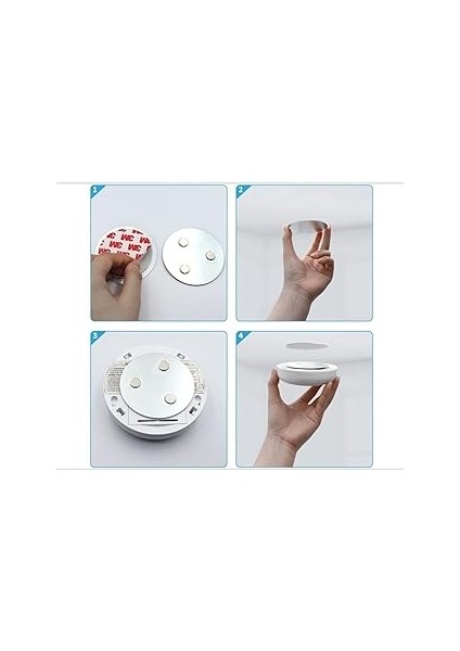 ve Yapışkanlı Manyetik Detektörü Gaz Alarm Detektörü Montaj Aparatı Seti - 1 Set