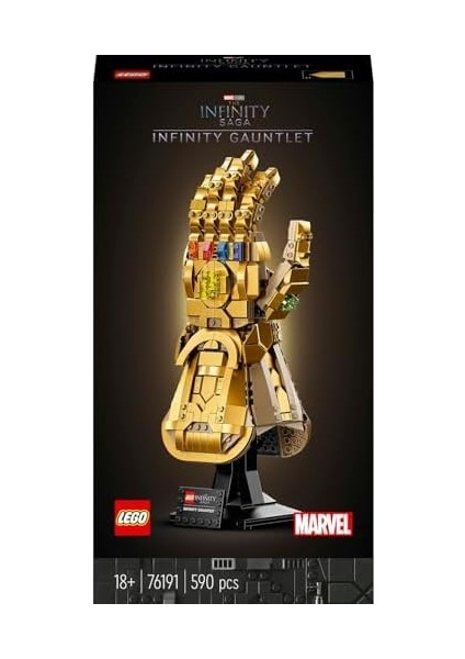 Sonsuzluk Eldiveni 76191 – Thanos’un Sağ El Eldiveni Modeliyle Yetişkin Hayranlarına Özel Yapım Seti, Dekoratif Hediye Fikri (590 Parça) modelleri