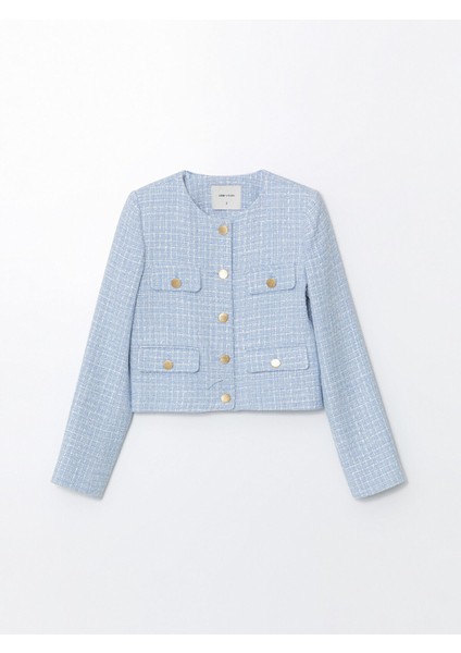 Yeni Sezon Bisiklet Yaka Ekose Kadın Tüvit Ceket indirimleri