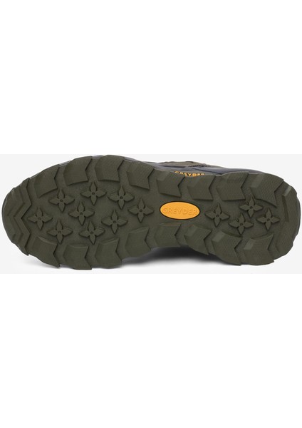 Erkek Haki Siyah Hakiki Deri Su Geçirmez Outdoor Ayakkabı 5K1GA16343