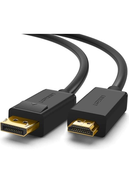 4K Displayport HDMI Dönüştürücü Kablo, Siyah, 1.5 Metre