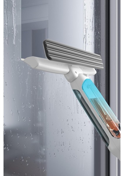 Ahmet Sprey Cam Temizlik Mopu Kirli Su Hazneli 1 Yedek Bez Hediyeli