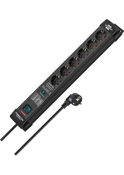 Premium- 26.000 Amper Akım Korumalı 1.8 Metre 6 Soketli Priz