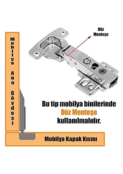 1 Çift Frenli Dolap Kapak Menteşesi Pistonlu Düz Tas Menteşe fiyatları