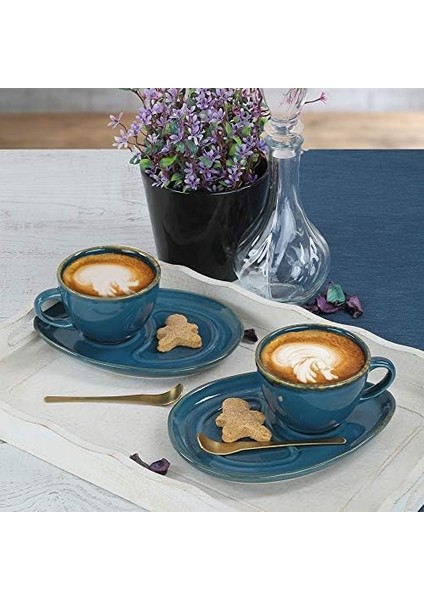 Safir Damla Kahve Sunum Seti 4 Parça 2 Kişilik modelleri