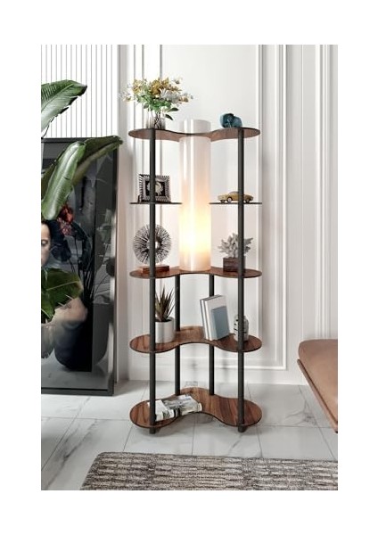 Lambader – Ceviz Renkli Ahşap Görünümlü Şık Tasarım, Geniş Taban Yüzeyi (65X36 Cm), 150 cm Yükseklik, E27 Duy Uyumlu, LED Ampul ile Kullanılabilir, Modern ve Kurulumlu Lambader fiyatları