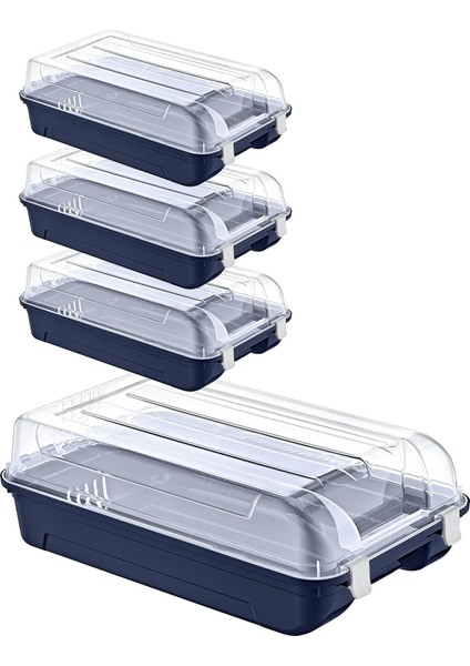 4'lü Set Kadın Lacivert Ayakkabı Kutusu