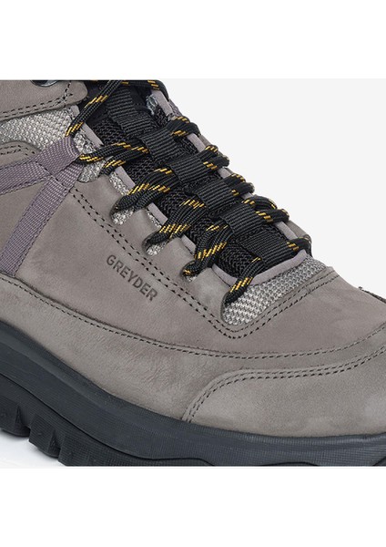 Erkek Koyu Gri Hakiki Deri Su Geçirmez Outdoor Bot 5K1GB16350