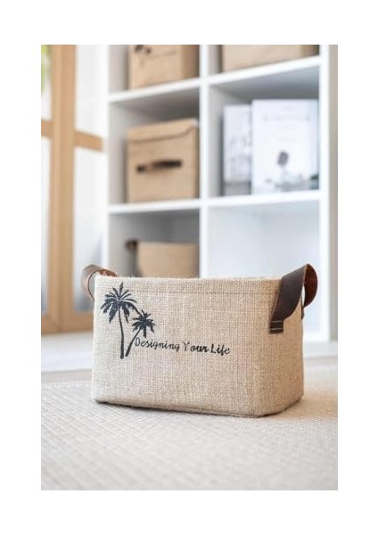 Bee Jüt Dolap Içi Çamaşır Çocuk Odası Oyuncak Düzenleyici Katlanır Saklama Sepeti Organizer 24X17X15 fiyatları