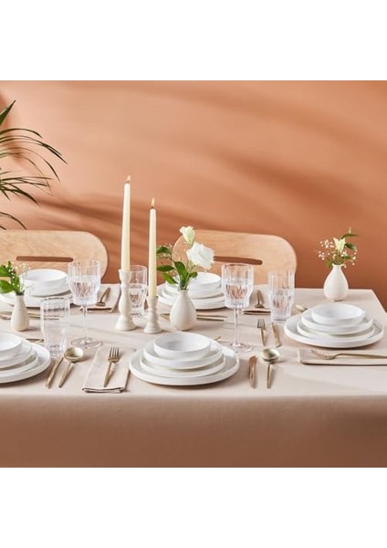 Stream Saturn 24 Parça 6 Kişilik Yemek Takımı Beyaz fiyatları