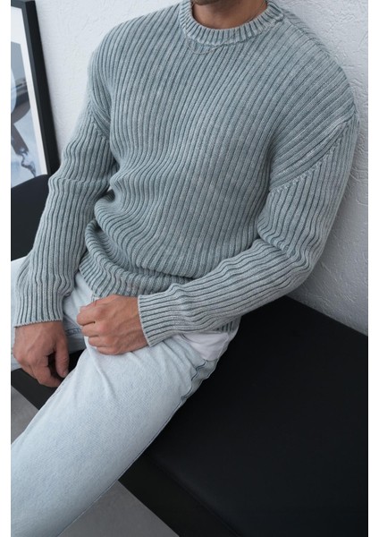 Yıkamalı Triko Kazak