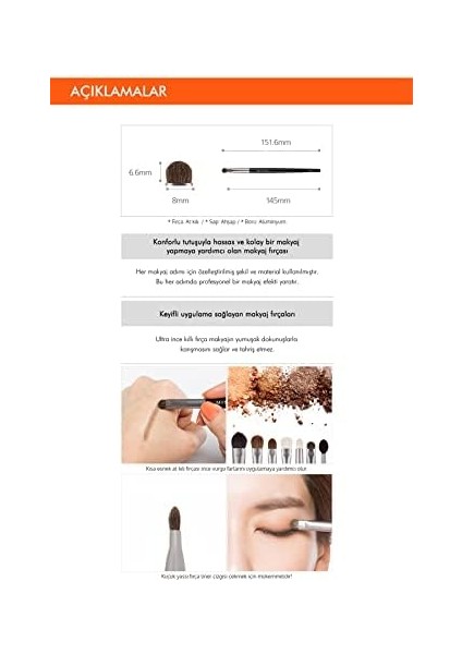 Mıssha Ince Uçlu Far Fırçası Artistool Shadow Brush #306 fiyatları