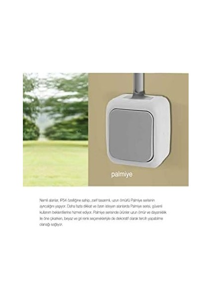 Beyaz Anahtar + Topraklı Priz Çabul Bağlantı Kombini modelleri