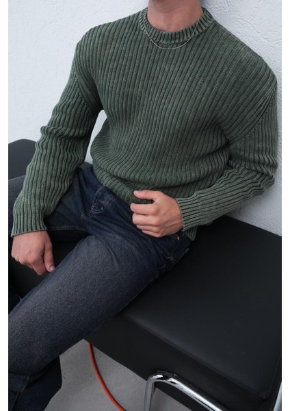 Yıkamalı Triko Kazak