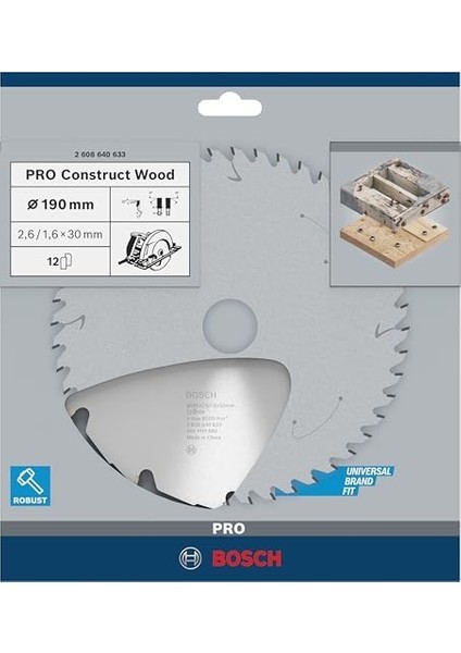 Professional Accessories Dairesel Testere Bıçağı 190 Mm, 12 Diş, Construct modelleri