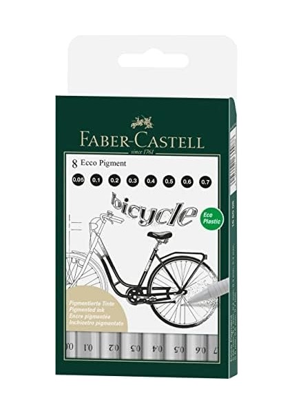 Ecco Pigment Set 8’li, 0.05 – 0.1 – 0.2 – 0.3 – 0.4 – 0.5 – 0.6 – 0.7 mm Uç, Ergonomik Tutuş, Suya Dayanıklı Pigmentli Mürekkep modelleri