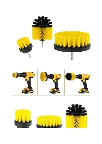Zorlu Kirler Için Güçlü Çözüm Matkap Ucuna Takılan 3'lü Fırça Temizlik Seti Ile Profesyonel Sonuçlar modelleri