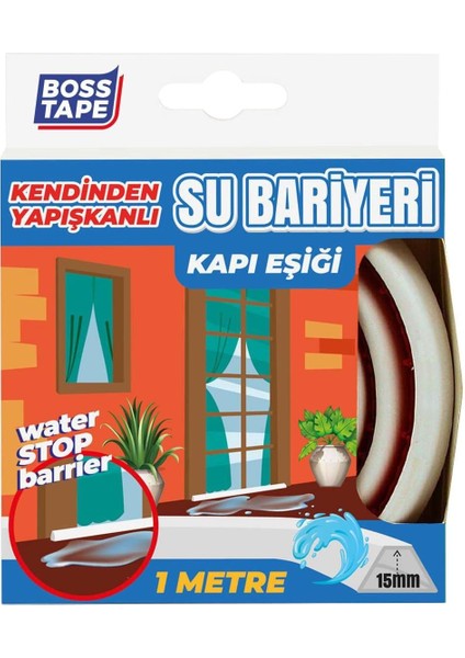 Tape Duş, Kapı Eşiği, Mutfak Tezgahı Etrafı Su Kesici Bariyer - 1 Metre