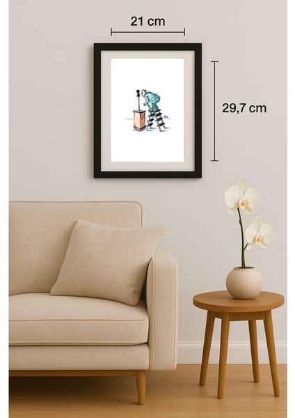 Winfried Besslich 29X21CM Orijinal Karikatür Tablo fiyatları