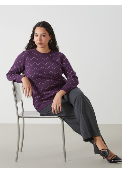 Yeni Sezon Bisiklet Yaka Desenli Kadın Triko Kazak fiyatları