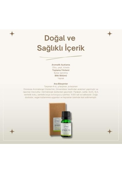 Dionesse Saf Çay Ağacı Yağı 10 ml | 100% Doğal, Arındırıcı, Sebum Dengeleyici, Cilt ve Tırnak Bakımı Için modelleri