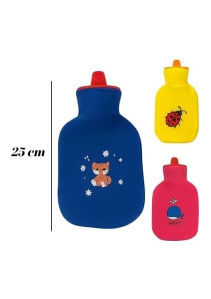 25 cm Mini Sıcak Su Torbası – Çocuklar Için Yumuşak Kılıflı, Sevimli Desenli modelleri