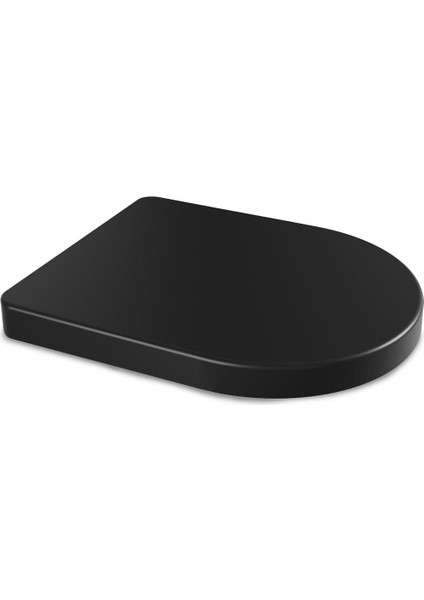 Bagno Zero Yavaş Kapanan Klozet Kapağı, Mat Siyah, Duroplast