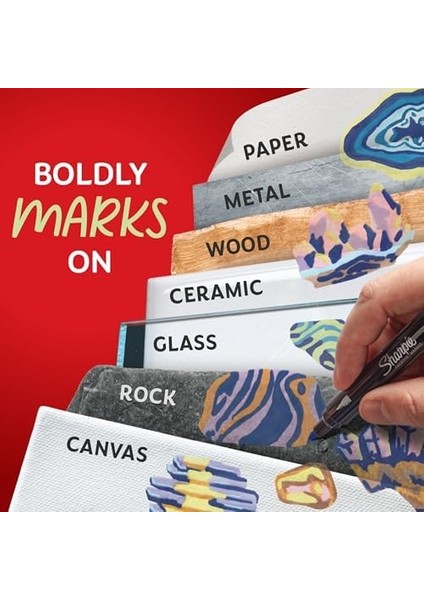 Yaratıcı Marker Akrilik | Toprak Tonları | Su Bazlı | Kan Dolaşımı Yok | Çoğu Yüzey Üzerine Yazar | Küre Uçlu | Çeşitli Renkler | 5'li Paket fiyatları