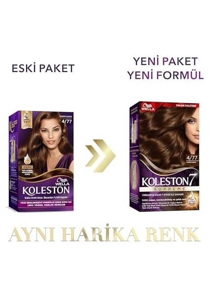 Koleston Kit 4-77 Kadife Kahve Saç Boyası fiyatları