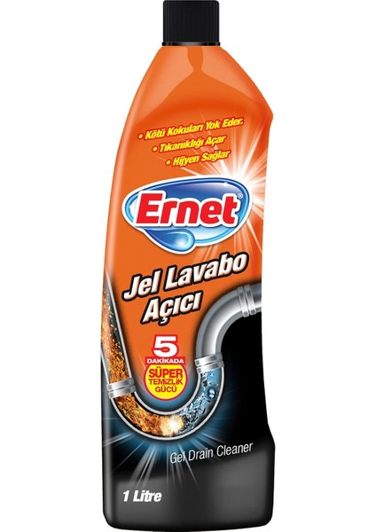 Ernet Süper Likit Jel Lavabo Açıcı 1 Lt
