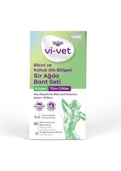 Vivet Bikini ve Koltuk Altı Bölgesi Sir Ağda Bant Seti Azulen