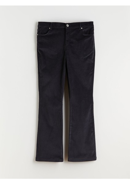 Yeni Sezon Dar Fit Ispanyol Paça Kadife Kadın Pantolon modelleri