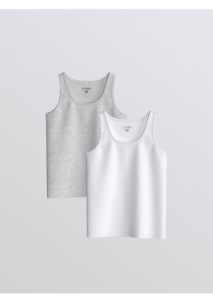 Yeni Sezon Bisiklet Yaka Erkek Çocuk Atlet 2'li