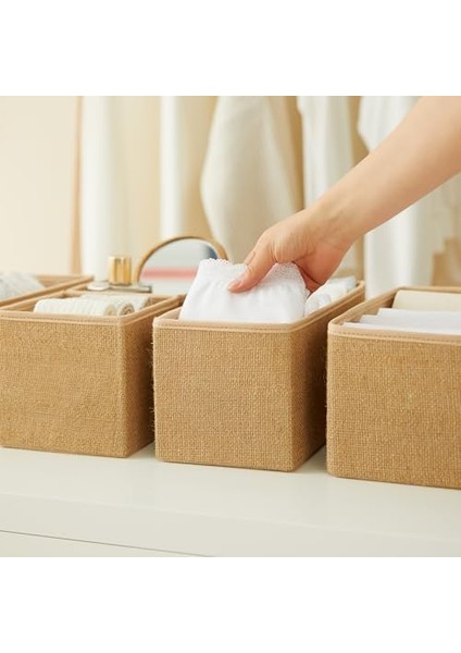 Textile 6'lı Jüt Çekmece Içi Düzenleyici Kutu 2 Adet 28 x 28 x 13/2 Adet 28 x 13 x 13/2 Adet 14 x 14 x 13 cm fiyatları