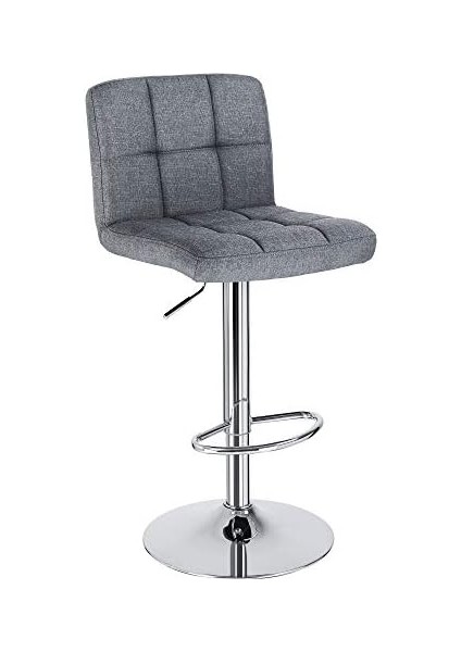 Arkalıklı Bar Taburesi Yüksekliği Ayarlanabilir Gri 44,5 x 38 x 115 cm fiyatları