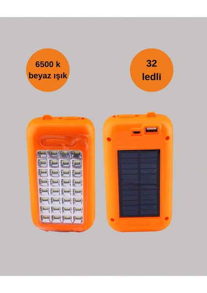Gold Silver GS-875 Outdoor Powerbank & Işıldak – Güneş Paneli, 32 Led, 10000 Mah, Çift Çıkış indirimleri