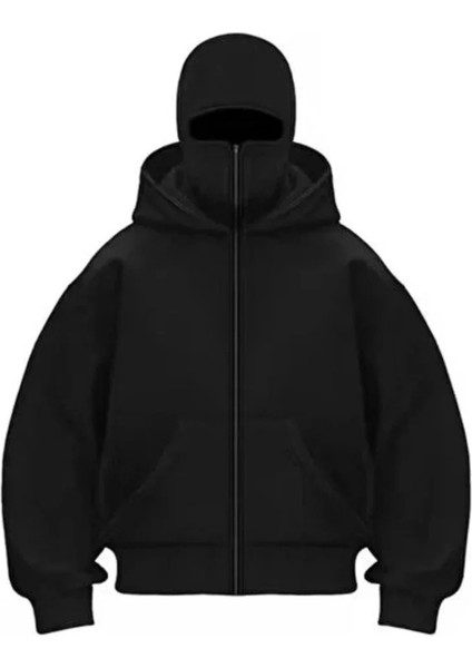 Unisex Baskılı Hırka Ninja Maskeli 3 Iplik Oversize fiyatları