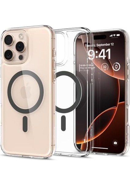 16 Pro Max Ince Kılıf Ultra Sararma Karşıtı Duraclear™ Hava Kanalı Teknolojisi™ Askeri Sınıf Koruma Magfit Graphite Şeffaf Kapak - ACS07999 fiyatları