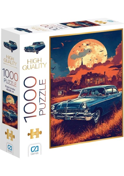 Games Klasik Araba 1000 Parça 2,2mm Kalınlık 48X68CM Profesyonel Hobi Puzzle Yapboz Serisi