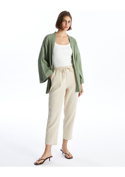 Yeni Sezon Beli Lastikli Rahat Kalıp Kadın Pantolon