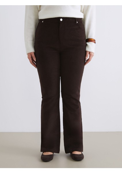 Yeni Sezon Dar Fit Ispanyol Paça Kadife Kadın Pantolon fiyatları