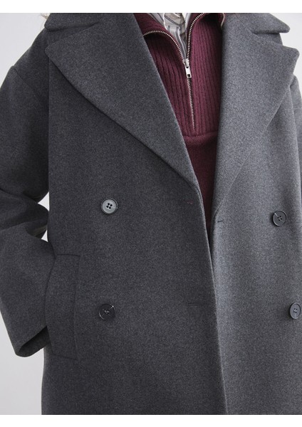 Yeni Sezon Ceket Yaka Kadın Kaşe Kaban modelleri