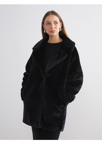 Yeni Sezon Ceket Yaka Kadın Kürk Kaban