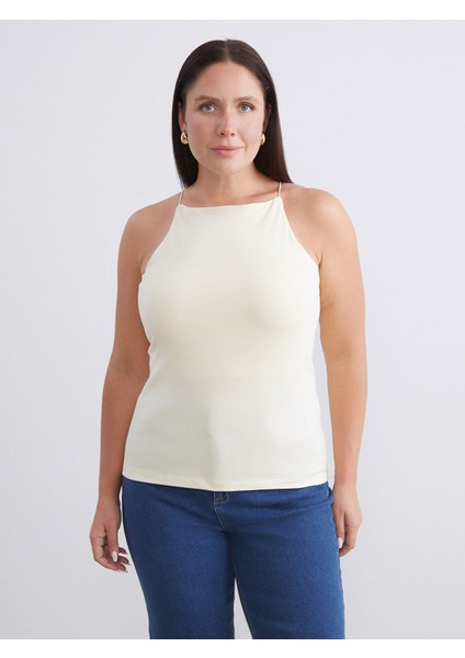 Yeni Sezon Büyük Beden Halter Yaka Kadın Atlet 2'li modelleri