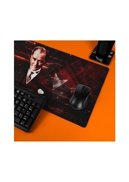Atatürk Tasarımlı Ay Yıldız 70X30 Mousepad - Mouse Pad - Fare Altlığı fiyatları