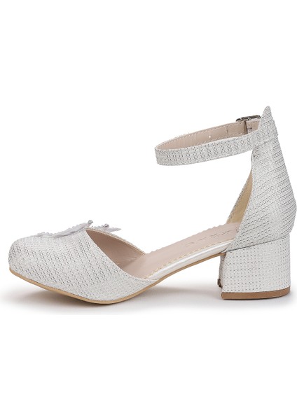 Zete Kum Simli Kız Çocuk 4 cm Topuklu Abiye Ayakkabı fırsatları