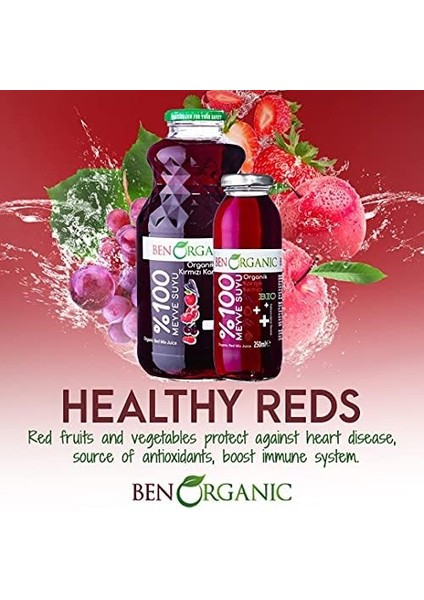 Benorganic Kırmızı Meyveler Karışık 250 ml Cam Şişe fiyatları