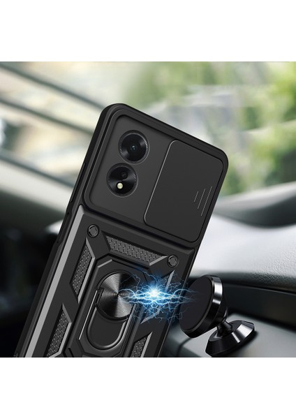 Oppo A38 Kılıf Magnetik Standlı Kamera Korumalı Sürgülü Kapak fırsatları